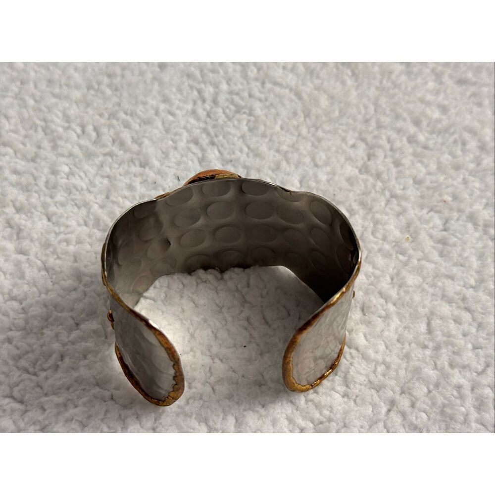 Mixed Metal Lapis Lazuli Cuff Bracelet - Picture 6 of 9
